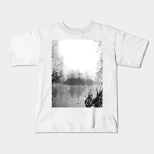 river forest landscape Kids T-Shirt